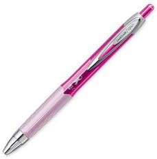 uniball 207 Pink Ribbon Retractable Gel Pens, Medium Point (0.7mm), Black, 12 Pack