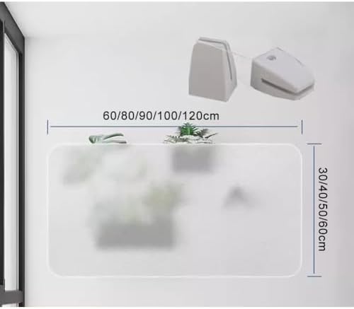 Acrylic Frosted Desk Divider Screen, Portable Privacy Panel for Workstations, Tabletop Partition for Offices & Schools, Visual Distraction Blocker (Clear-B, 100x30cm/39.4x11.8in)
