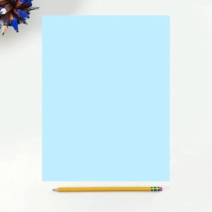Colored Copy Paper, 20 LB (75 GSM) 8.5 X 11, 500 Sheets (Blue)