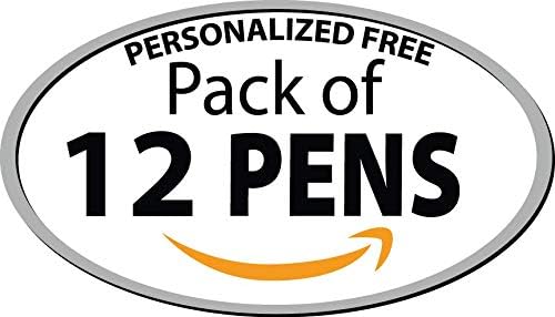 Personalized Ballpoint Pens - Retro -Retractable Click action - Custom - Black writing - Printed Name pens - Imprinted with Your Logo or Message - Personalization - 12 Pens/Box (Orange)