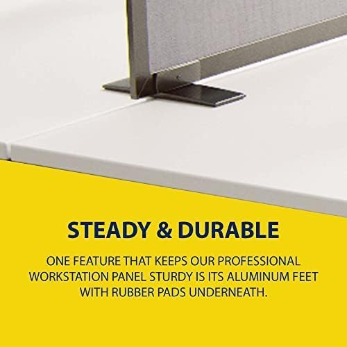OBEX Acoustical Free Standing Privacy Screen, Cubicle Accessories Desk Privacy Panel, Desk Dividers for Office, Office Furniture Partitions Portable Sound Proof Dividers, 24" x 30", Graphite