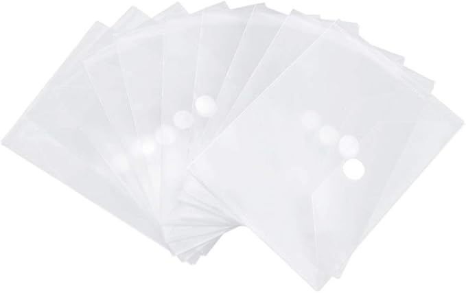 10 Pcs/Set Storage Bag Strong Stick-up Magic Sticker Package Used to Storage Cutting Dies Rubber Clear Stamp Template etc.for DIY Scrapbooking Paper Card Craft Cutting Dies
