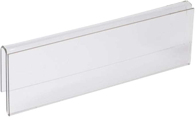 Glass Wall Name Plate Holders - Single Sided 8-1/2" Wide x 2" high (25 - PK, 3/4" Cubicle Wall) by Plastic Products Mfg.