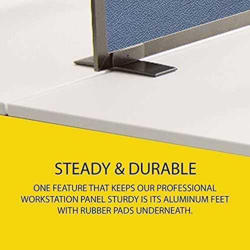 OBEX Acoustical Free Standing Privacy Screen, Cubicle Accessories Desk Privacy Panel, Desk Dividers for Office, Office Furniture Partitions Portable Sound Proof Dividers, 24" x 66", Twilight