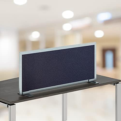 OBEX Acoustical Free Standing Privacy Screen, Cubicle Accessories Desk Privacy Panel, Desk Dividers for Office, Office Furniture Partitions Portable Sound Proof Dividers, 12" x 60", Slate