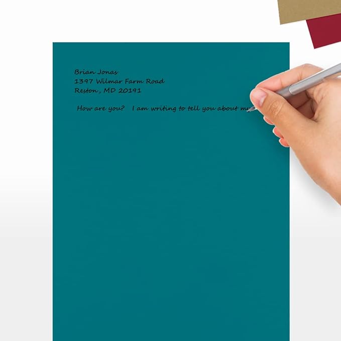 LUXPaper 8.5" x 11" Paper | Letter Size | Teal | 80lb. Text | 250 Qty