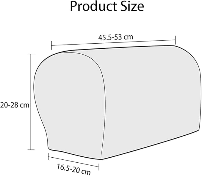 Chaexii Premium Polyester Sofa Arm Cover, Scratch Resistant Protector Covers, Washable, Elastic Armrest Covers for Square/Curved/Sloping Couch Armrests, 2Pcs (Lght Brown)