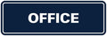 Signs ByLITA Standard Office Sign - Professional Business Signage - Easy to Install (Navy Blue/White) - Large 1 Pack