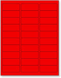 NextDayLabels - 8-1/2 x 11 Neon Color High Light Fluorescent Labels for Laser & Inkjet Printer (RED Fluorescent, 1" x 2-5/8" - 30 Per Page | 750 Labels)