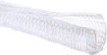 QCSIW 1/4" x100ft Split Sleeve Wire Loom Tubing - Cat-Proof Cord Protector for USB, Power, Audio/Video Cables | Chew-Resistant Sleeving, Easy Install, White
