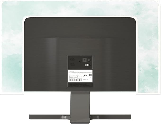 Baocicco Abstract Watercolor Waterproof Computer Monitor Cover 22, 23, 24, 25 Inch Cyan Marble Dip Dyeing Dust Proof Monitor Covers for Computer Screen Anti-Static Dustproof Protective，Mint Green