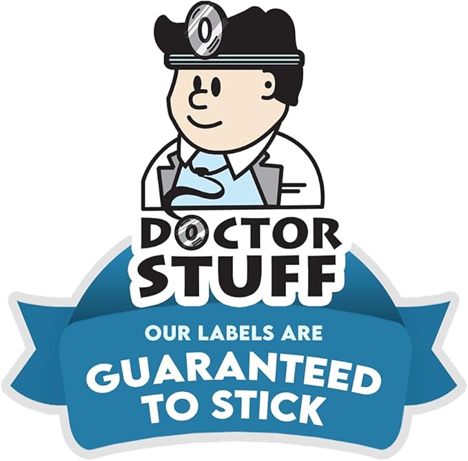 2026 Year Labels, Doctor Stuff 2026 Chart Stickers, Fluorescent Yellow Color Coded, USA Made Year Stickers for End Tab File Folders, 500 Labels/Roll in a Dispenser Box, 3/4" x 1-1/2"