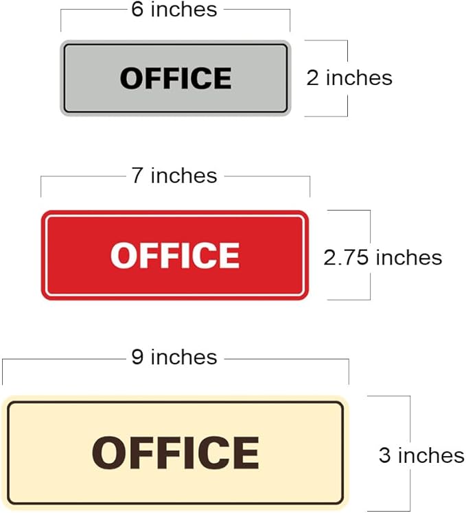 Signs ByLITA Standard Office Sign - Professional Business Signage - Easy to Install (Dark Brown) - Small 2 Pack