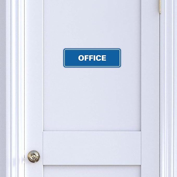 Signs ByLITA Standard Office Sign - Professional Business Signage - Easy to Install (Blue) - Medium 2 Pack