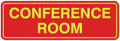 Standard Conference Room Sign - Red/Yellow - Large 1 Pack