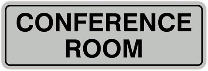 Standard Conference Room Sign - Lt Gray - Large 1 Pack