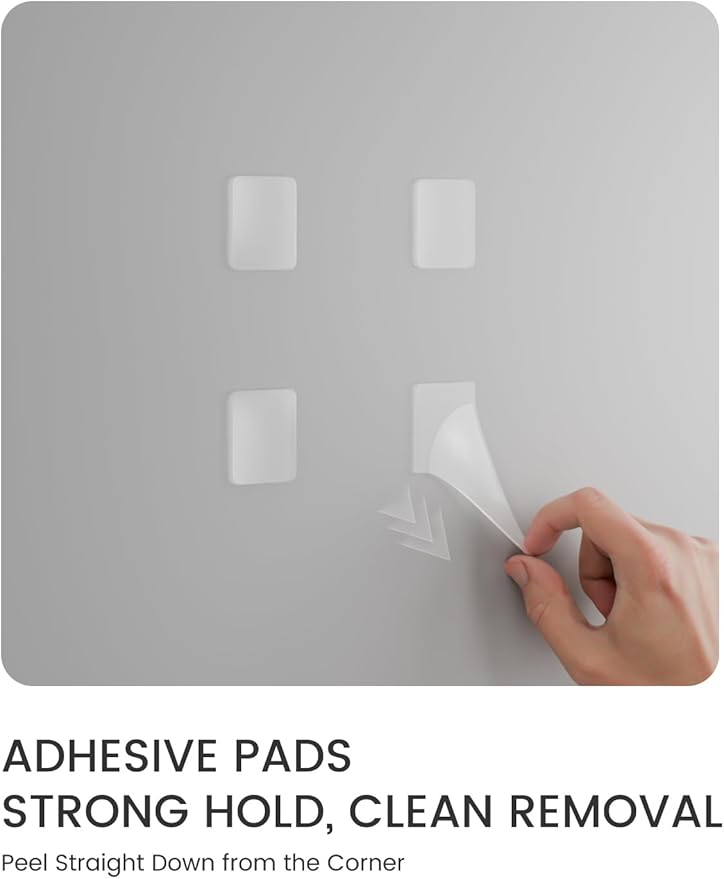 Large Felt Bulletin Board 36"x24" Cork Board Alternative - 6 Pack with 40 Safe Removable Adhesive Tabs, Cork Boards for Walls for Home Office Classroom Pin Board-Soft Gray