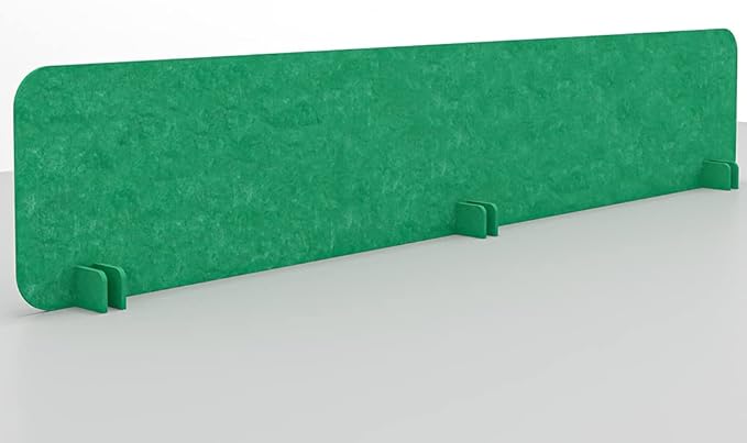 Escape 12" Freestanding Desk Divider | Eco-Friendly Acoustic Privacy Screen | Noise Reducing Desk Partition | 59" Wide | Sesame Black