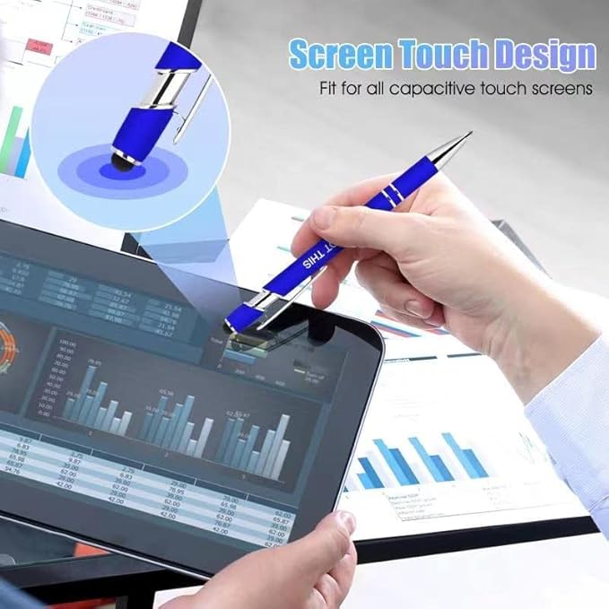 Greengines 10 Pcs Inspirational Pens Bulk, Motivational Ballpoint Pen with Stylus Tip Funny Ink Pens in Bulk Inspirational Gifts for Women Coworkers Office Supplies Black Ink…