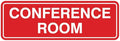 Standard Conference Room Sign -Red - Small 5 Pack