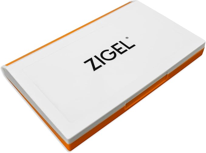 Plastic Case Stamp Pad Large Size, Orange Color - Size: 4" x 7" - Choose from 15 Ink Colors