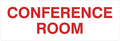 Signs ByLITA Basic Conference Room Sign (White/Red) - Large