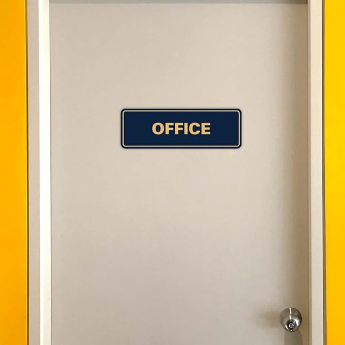Signs ByLITA Standard Office Sign - Professional Business Signage - Easy to Install (White) - Small 2 Pack