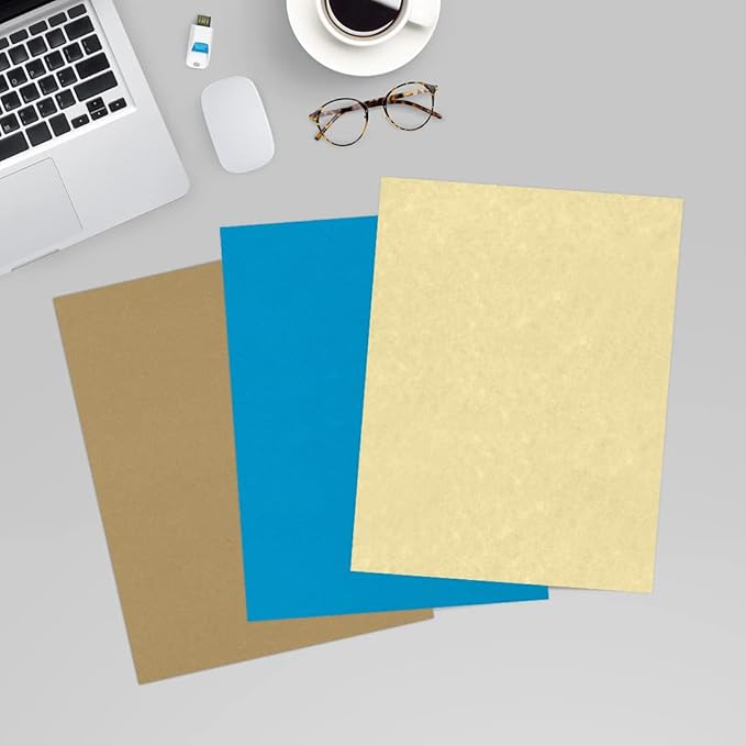 LUXPaper 8.5" x 11" Paper | Letter Size | Gold Parchment | 60lb. Text | 250 Qty