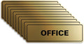 Signs ByLITA Standard Office Sign - Professional Business Signage - Easy to Install (Brushed Gold) - Medium 10 Pack