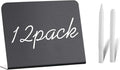12 Pack Mini Chalkboard Signs - 4"x3" for Food, Party, Buffet, Wedding & Bakery