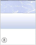 Compuchecks Check on Top Blank Check Paper - 25 Pack, Quick-Books & Laser Printer Compatible - Security Business Checks with Voucher - 8.5" x 11" Blue Marble