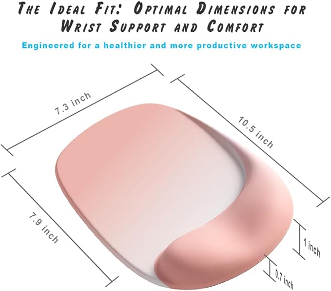 ErgoEase Ergonomic Mouse Pad with Gel Wrist Support - Premium Lycra Fabric, Non-Slip, Ideal for Laptop & Desktop, Office & Gaming，Desk Accessories (09Sage Green Set)