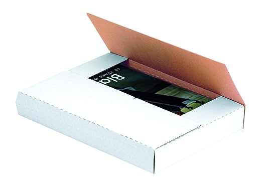 Tape Logic TLM1BKXL Easy-Fold Mailers, 11 1/8" x 8 5/8" x 4", White (Pack of 50)
