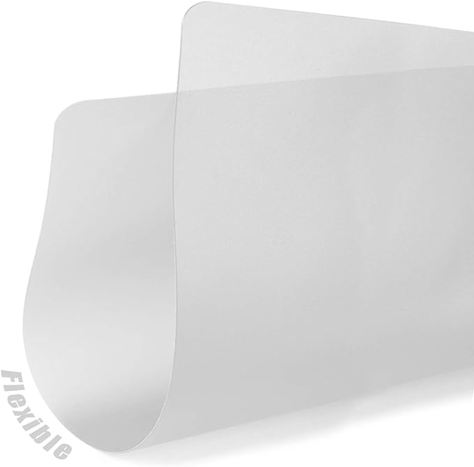Fotouzy Plastic Cutting Board Set of 7, Frosted Clear Flexible Cutting Mats, BPA-Free, Non-Porous, Dishwasher Safe, Transparent