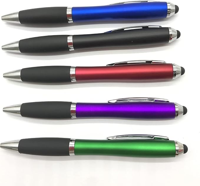 HEYZARDA Personalized Pens with Name Text Icon Logo Engraved for Business Office Custom Ballpoint Pen 50 100 Pcs Optional, Red