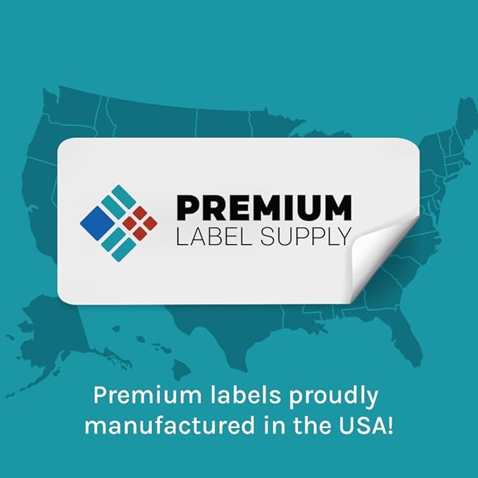 Premium Label Supply Waterproof Matte White Sticker Labels – 4" x 3.33" – Inkjet Printers Only – (6 per Sheet), 10 Sheets - 60 Total Adhesive Labels
