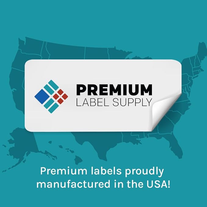 Premium Label Supply Glossy Clear Mailing Labels – 4" x 1.33" – Laser/Inkjet Compatible – (14 per Sheet), 25 Sheets – 350 Total Adhesive Labels