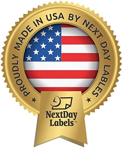 NextDayLabels - 8-1/2 x 11 Neon Color High Light Fluorescent Labels for Laser & Inkjet Printer (RED Fluorescent, 8-1/2" x 5-1/2" - 2 Per Page | 50 Labels)