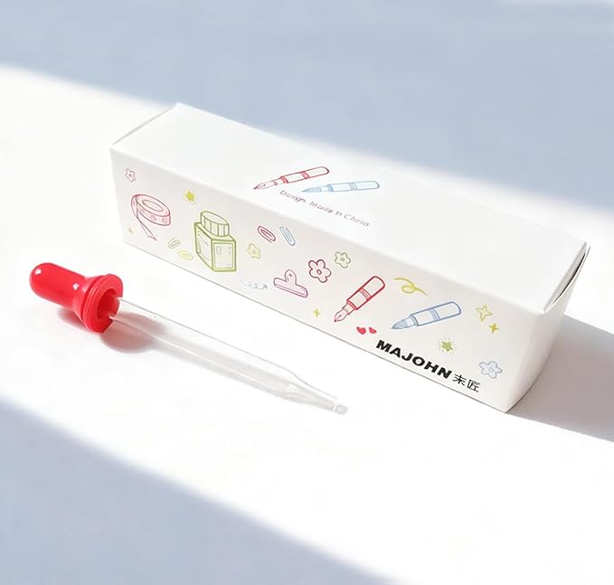 czxwyst Majohn Wancai 2.0 Mini Pocket-Size Eyedropper Fountain Pen (EF Nib 0.38mm, Peachy Pink)