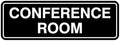 Standard Conference Room Sign - Black - Medium 2 Pack