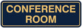 Standard Conference Room Sign - Blue/Gold - Small 2 Pack