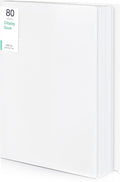 Phyxin 80-Pocket Portfolio Binder Organizer, Binder Sheet Protectors 8.5" x 11", Displaying 160 Page Plastic Folders for Documents, Document Organizer for Concert, Artwork, School & Office Use, White