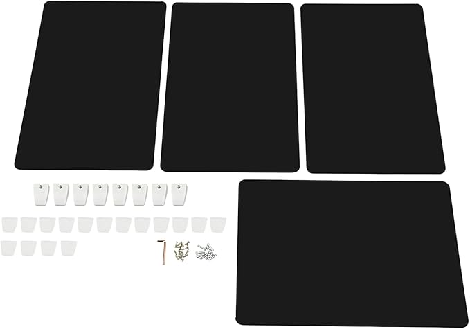 4PCS Desk Dividers Office Partitions,Privacy Desk Panel Protective, Frosted Acrylic with Clamps Classroom Privacy Shield for Offices Schools Call Centers 23.62x15.75in (Black)