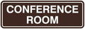 Standard Conference Room Sign - Dark Brown - Medium 10 Pack