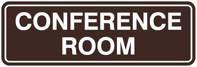Standard Conference Room Sign - Dark Brown - Medium 2 Pack