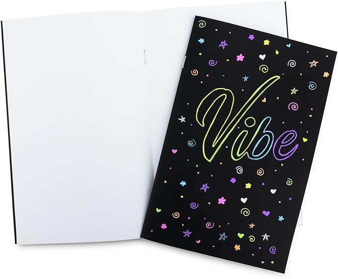 Hygloss Blank Books - Bulk 10 Pack – 4.25" x 5.5" A6 Black Paperback Blank Books for Kids to Write Stories, Doodle, Arts & Crafts – Plain Drawing Sketchbook, Unlined Journal, Notebook Without Lines