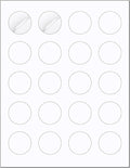 Methdic 1.5" Diameter High Visibility Printable Round Labels，Matte White，600 Customizable Blank Stickers