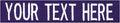 Custom Uniform Name Tapes Solid Colors. Purple Fabric, 3.5 Inch Sew on