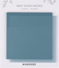 DiverseBee 50 Sheets Pastel Transparent Sticky Notes, 3x3” Clear Sticky Tabs, Translucent Page Flags Book Markers Stickers, Planner Accessories, Bible Journaling Study Office School Supplies (Mist)