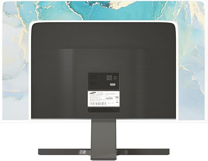 Baocicco Blue Green Marble TV Display Screen Cover 40, 41, 42，43 Inch Creative Anti-Static Dustproof Monitor Accessories Laptop LCD Cover Modern Screen Television Decoration for LED LCD OLED TVs